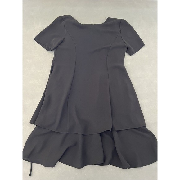 Randi May Collections Womens 10P Black Round Neck Ruffled Hem Midi Dress - Picture 10 of 11